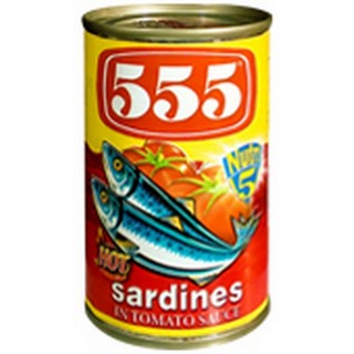 555 Sardines in Tomato Sauce & Chili 425g
